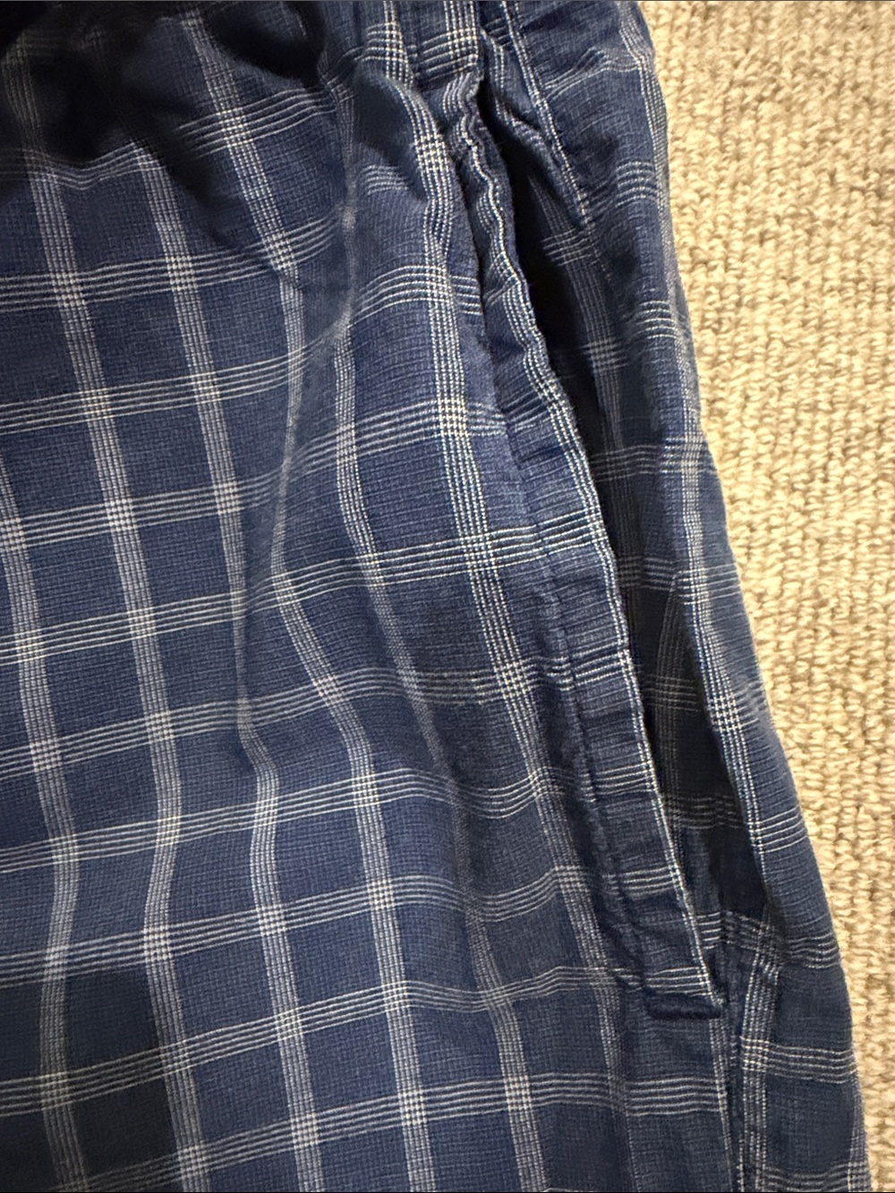 GAP MENS BLUE WINDOWPANE PLAID COTTON LOUNGE PANTS SIZE SMALL 30-31 - Picture 7 of 9